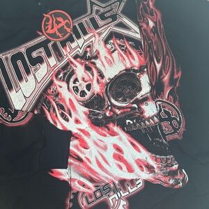 Black and Red Graphic Hoodie